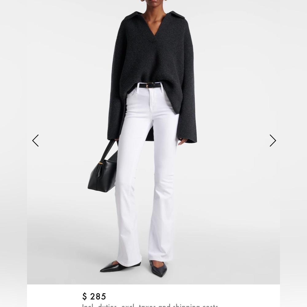Frame Denim White Le High Flare Jeans